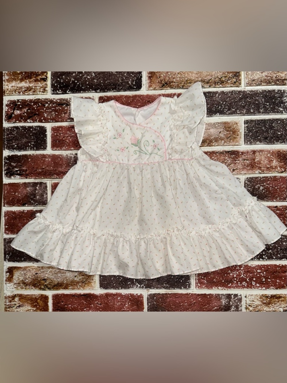 Vintage Rosebud dress approx 12m 16” sth baby girls